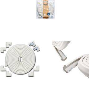 30ft Edge 8 Corners - Bundle & Save - RovingCove HeftyFit Edge Corner Guards (18ft Edge 8 Corners, Oyster White) + RovingCove HeftyFit Edge Guards (12ft Edge Only, Oyster White)