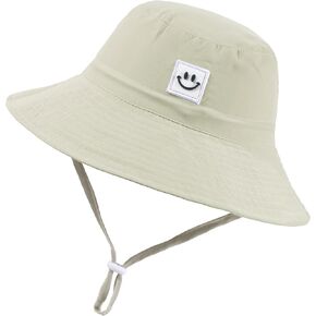 Kids Sun Hat Smile Face Bucket Hat for Toddler Girls Boys UPF 50+ Sun Protection Toddler Summer Hats