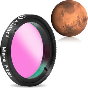 Alstar 1.25 Inch Mars Filter for Telescope Eyepiece - Enhance The Contrast While Observing Mars to Facilitate The Detailed Examination of Its Subtle Features - Telescope Filters for Mars Enthusiasts