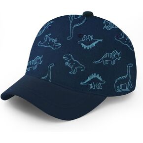 Toddler Baseball Hat Baby Boy Baseball Cap Cute Dinosaur Kids Caps Adjustable Cotton Washed Baby Sun Hats for Boys Girls