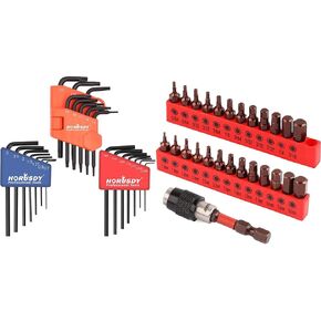 25-Piece Hex Bit Set & 22 Piece Mini Hex Key Allen Wrench Set