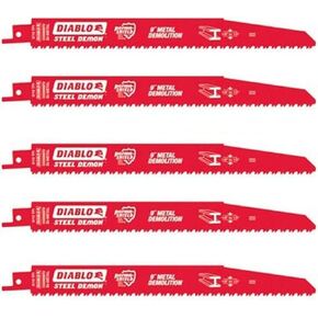 Diablo Steel Demon 6" 8/10 TPI Bi-Metal Reciprocating Saw Blade 5/pack