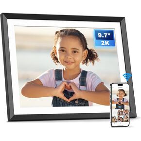 32 Inch FHD Extra Large Digital Picture Frame Touchscreen, 64GB FHD IPS WiFi Digital Photo Frame Remote, Share Photo/Video via Apps, Email, Auto-Rotate, Black