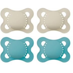 MAM Original Matte Baby Pacifier, Nipple Shape Helps Promote Healthy Oral Development, Sterilizer Case, Boy and Girl, 0-6 Months (2 Count) (Pack of 2)