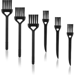 6 Pcs Mini Keyboard Cleaning Brushes Computer Brush Portable Cleaning Kit Antistatic Small Cleaner Multi-Function Brush Dust Clean Brushes for Motherboard Camera Narrow Spaces (Black)