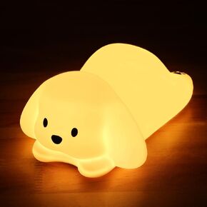 ZKLiLi Dog Night Light,Cute Night Lamp with 16 Colors, Squishy Silicone Dog Touch Lights for Room Decoration,Gifts Stuff