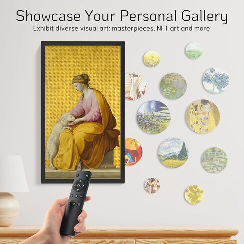 Nexfoto 21.5 بوصة إطار الصورة الرقمية 64 جيجابايت ، إطار صور رقمي كبير 1920 × 1080 IPS FHD مع مستشعر الضوء ، الدوران التلقائي ، التحكم عن بُعد ، يسهل مشاركته عبر التطبيق والبريد الإلكتروني in Kuwait