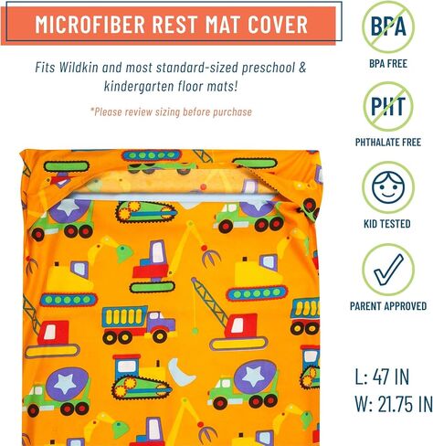Wildkin Kids Microfiber Nap Mat Cover – Soft, Durable & Fits 1.5" Vinyl Sleep Mats in Saudi Arabia