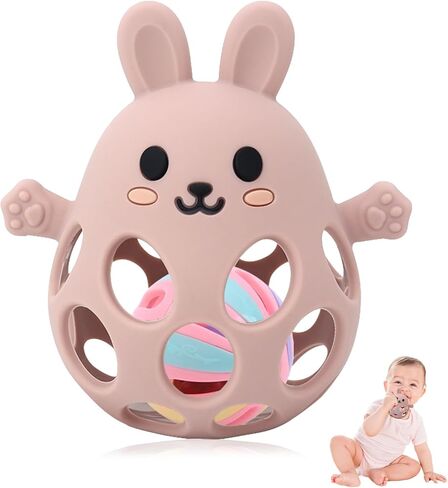 ألعاب الطفل Teether | ألعاب تسنين الطفل | طفل التسنين لعبة حشرجة الطفل | فود الصف السيليكون Teether طفل ألعاب | الطفل Teether 0-6 أشهر | لعبة التسنين 6-12 شهرا | هدية للبنين والبنات in Kuwait