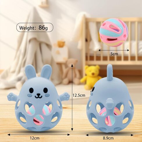 ألعاب الطفل Teether | ألعاب تسنين الطفل | طفل التسنين لعبة حشرجة الطفل | فود الصف السيليكون Teether طفل ألعاب | الطفل Teether 0-6 أشهر | لعبة التسنين 6-12 شهرا | هدية للبنين والبنات in Kuwait