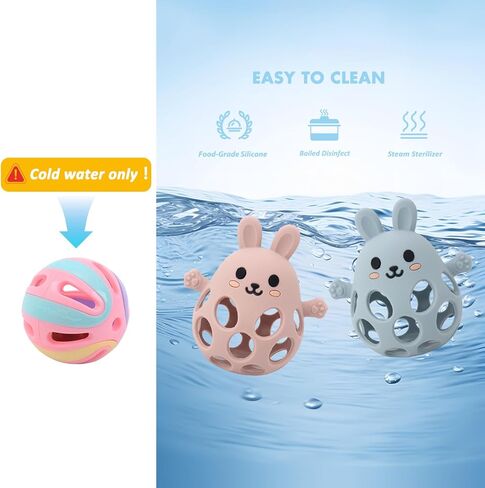 ألعاب الطفل Teether | ألعاب تسنين الطفل | طفل التسنين لعبة حشرجة الطفل | فود الصف السيليكون Teether طفل ألعاب | الطفل Teether 0-6 أشهر | لعبة التسنين 6-12 شهرا | هدية للبنين والبنات in Kuwait