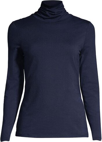 Lands' End Women على شكل LWCM بياقة مدورة وردي ضبابي طويل القامة كبير in Saudi Arabia