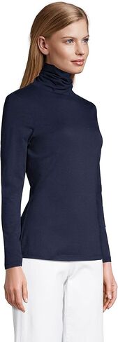 Lands' End Women على شكل LWCM بياقة مدورة وردي ضبابي طويل القامة كبير in Saudi Arabia