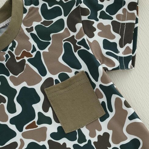 GOOCHEER Newborn Infant Baby Boy Summer Romper Outfit Camouflage Short Sleeve Bodysuit Jumpsuit Clothes in Saudi Arabia
