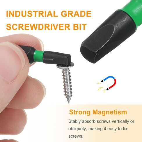 HARFINGTON 8pcs SQ3 Square Screwdriver Bit 1/4" Hex Shank 25mm/1" Length Magnetic 4 Point Head Hex Bits S2 Steel Screw Driver Bit Industrial Grade Electric Drill Bits in Saudi Arabia