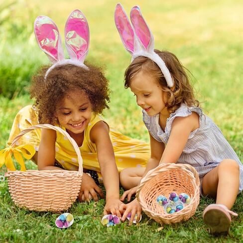Fillable Transparent Easter Eggs with Hinge Bulk Colorful Bright Plastic Easter Eggs, Perfect for Easter Egg Hunt, Surprise Egg, Easter Hunt, 2.25" Inch Assorted Bright Colors (25-Pack) in Saudi Arabia