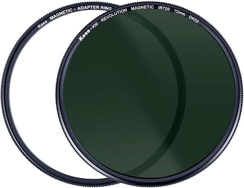 Kase Revolution Infrared IR720 Magnetic Shockproof Tempered Optical Glass Filter Incl Adapter 720hb 720nm No Camera Conversion Required (77mm) in Saudi Arabia