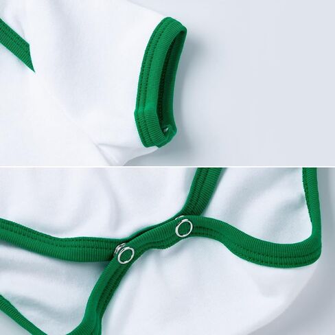 AGQT Infant Baby Girls St. Patrick’s Day Outfit 3Pcs Green Shamrock Romper Bodysuit 0-24 Months in Kuwait