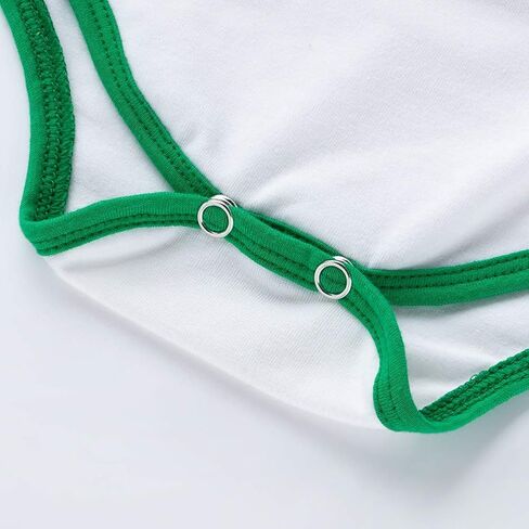 AGQT Infant Baby Girls St. Patrick’s Day Outfit 3Pcs Green Shamrock Romper Bodysuit 0-24 Months in Kuwait