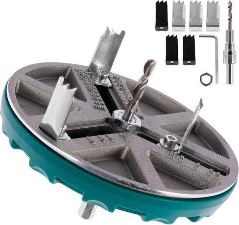 منشار ثقب قابل للتعديل ، أداة منشار لكمة قابلة للتعديل للحفر ، قطر منشار الفتحة المستديرة القابلة للتعديل 45-130 مم ، أدوات فتح ثقب ، بتات قاطع ثقب قابلة للتعديل لمواد الجدران الجافة الخشبية ، البلاستيك ، الخشب اللين (النمط 2) in Kuwait