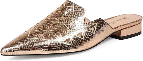 Mules for Women Pointed Toe Backless Mesh Flat Mule Casual Slides Slip On Comfortable Fashion Dress Shoes in Kuwait