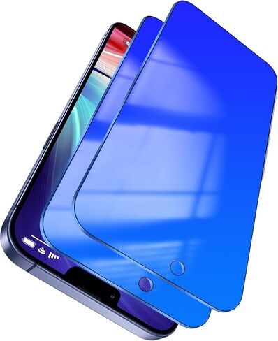 عبوتان من واقي شاشة الخصوصية لهاتف iPhone 15 Pro متدرج ملون لهاتف iPhone15 Pro مضاد للتجسس من الزجاج المقسى بتغطية كاملة وإطار سهل التركيب مضاد للضوء الأزرق (6.1 بوصة أزرق) in Kuwait