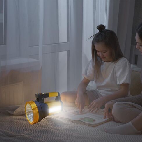 1000,000LM Spotlight 13600mAh Spotlight Flashlight 80H Long Lasting IP67 Waterproof Rechargeable Spotlight 3Modes Spot Light for Outdoor Indoor Camping Home Emergency in Saudi Arabia