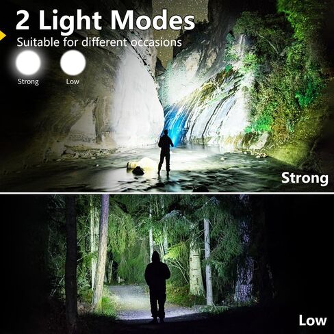 1000,000LM Spotlight 13600mAh Spotlight Flashlight 80H Long Lasting IP67 Waterproof Rechargeable Spotlight 3Modes Spot Light for Outdoor Indoor Camping Home Emergency in Saudi Arabia