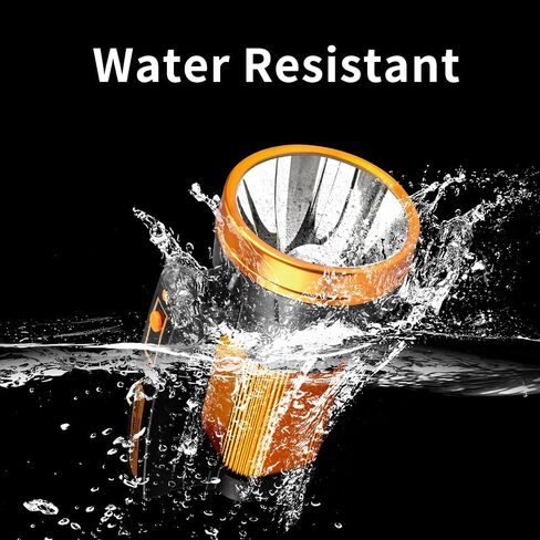 1000,000LM Spotlight 13600mAh Spotlight Flashlight 80H Long Lasting IP67 Waterproof Rechargeable Spotlight 3Modes Spot Light for Outdoor Indoor Camping Home Emergency in Saudi Arabia