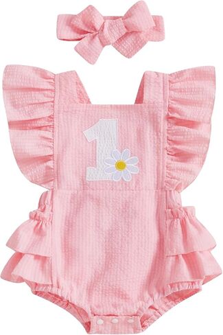 GOOCHEER BABY Girl First First Birthday الزي 1 in Kuwait