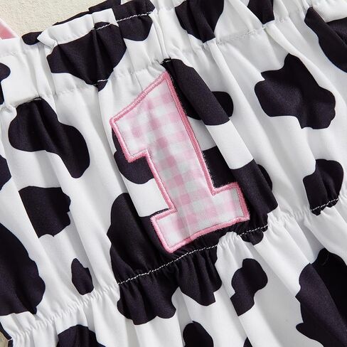 Pudcoco Baby Girls 1st Birthday Outfit Sleeveless Straps Cowgirl Romper 1 Plaid Embroidery Jumpsuit Summer Clothes in Saudi Arabia