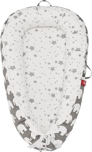 Baby Lounger, Infant Lounger for Newborn, Baby Nest Lounger, Portable Baby Bed, Co Sleeper Bassinet, Baby Girl Boy Shower Gift Essentials, Soft Breathable Baby Floor Seat Lounger (Grey) in Saudi Arabia