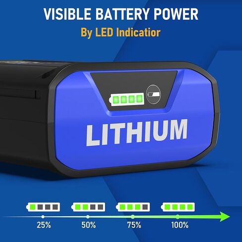 40V Max Replacement for Kobalt 40v Battery 4.0ah KB2540C-06 Lithium Ion Battery KB-540-06 KB440-06‎ KB240-06 KB2540C-06 KB640-03 Cordless Power Tool in Saudi Arabia