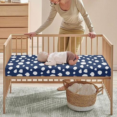 Brown Leopard Baby Crib Sheets for Boys Girls Animal Print Fitted Crib Sheet for Standard Crib and Toddler Mattress Animal Skin Baby Mattress Sheets Toddler Bed Sheet 52x28x8 in in Saudi Arabia
