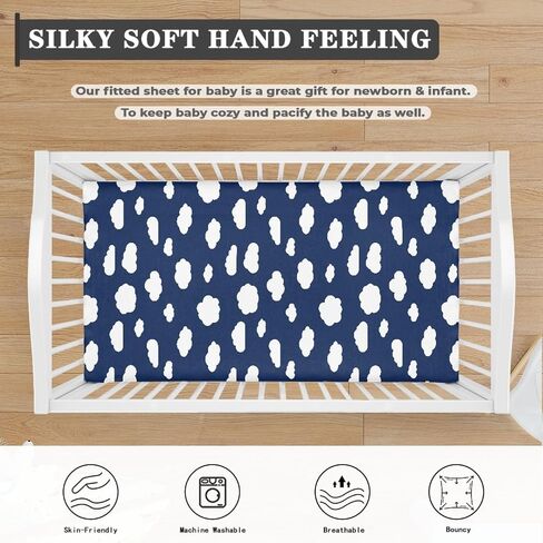 Brown Leopard Baby Crib Sheets for Boys Girls Animal Print Fitted Crib Sheet for Standard Crib and Toddler Mattress Animal Skin Baby Mattress Sheets Toddler Bed Sheet 52x28x8 in in Saudi Arabia