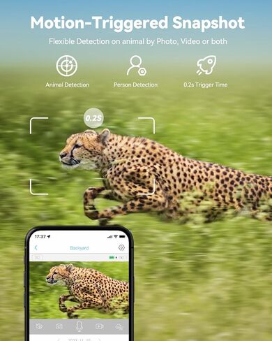 SEHMUA Cellular Trail Cameras, 4G LTE Cellular Security Camera with 12X Hybrid Zoom 2K 360° View Live Video, Unlimited Data Plan Game Camera No Glow IR Auto Tracking, Solar Powered, Motion Activate in Kuwait