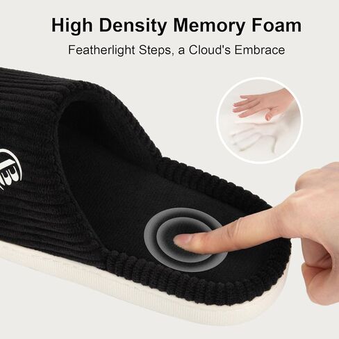LongBay Women's Corduroy Slippers Cozy Memory Foam Slip On House Shose Indoor Outdoor in Saudi Arabia