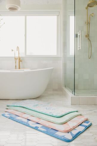 Copper Pearl Memory Foam Bath Mat - Cute Bath Mat and Bath Kneeling Pad for Bathing Baby - Plush Top Layer - 40"x20" - Comfortable Kneeling Pad for Bathing Baby - Cora in Kuwait