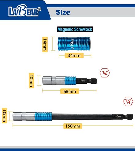 66L Magnetic Bit Holder, Slim Bit holder with bolt absorber, FlexTorq, Impact Ready, Screwlock System in Kuwait