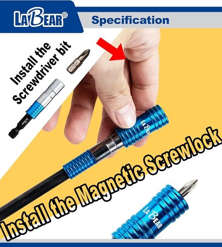 66L Magnetic Bit Holder, Slim Bit holder with bolt absorber, FlexTorq, Impact Ready, Screwlock System in Kuwait