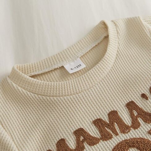 Toddler Baby Boy Summer Outfit Mama's Boy Baby Clothes Waffle Knit Short Sleeve T Shirt Top+Shorts Infant 2 Piece Set in Saudi Arabia
