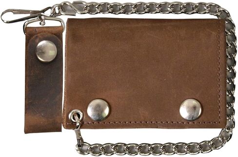 Hot Leathers WLC2005 BROWN, 6" Classic Brown Bi-Fold Wallet (Brown, 6") in Saudi Arabia