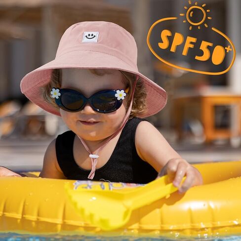 Kids Sun Hat Smile Face Ducket Hat for Toddler Girls Boy in Kuwait
