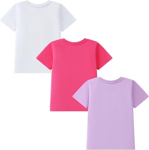 HILEELANG Girl Short Sleeve Tees Easter Graphic Cotton Summer T-Shirts 3Packs in Kuwait
