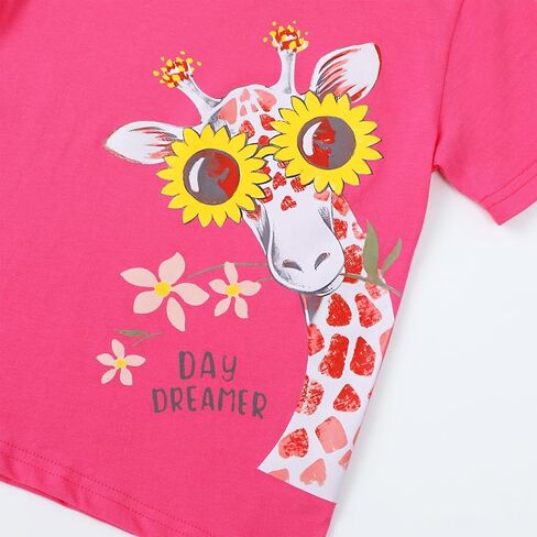 HILEELANG Girl Short Sleeve Tees Easter Graphic Cotton Summer T-Shirts 3Packs in Kuwait