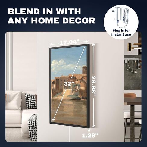 Frameo 8 Inch smart WiFi Digital Photo Frame with 1280x800 HD IPS Touchscreen, Frameo Digital Frame WiFi 16GB, Wall Mountable, Share Photo/Video via Apps, Email, Support USB/Mirco SD, Black in Saudi Arabia