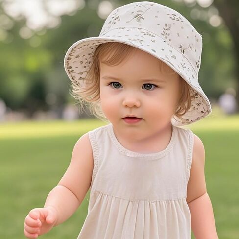 LLmoway Baby Sun Hat Toddler Bucket Hats for Boys Girls Summer Beach UV Protection Lightweight Kids Summer Hat with Strap in Kuwait