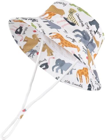 LLmoway Baby Sun Hat Toddler Bucket Hats for Boys Girls Summer Beach UV Protection Lightweight Kids Summer Hat with Strap in Kuwait