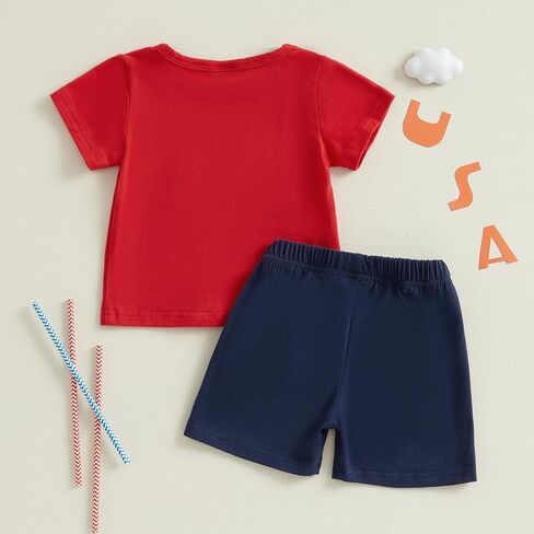 MAYUMMPY Baby Girl Boy Fourth of July Clothes Toddler Kids 4th of July Outfits Baby American Flag Memorial Day Outfit in Kuwait