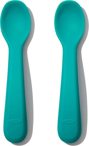 OXO Tot Silicone Spoon Set Teal in Saudi Arabia